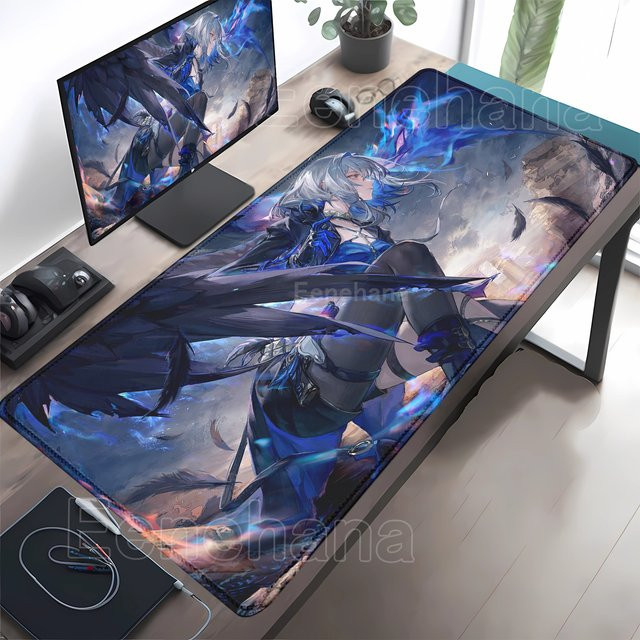 Eenehana Wuthering Waves Galbrena Cool Girl Mauspad XXL Multicolor rutschfeste Schreibtischunterlage für Gaming und PC - Bild 1