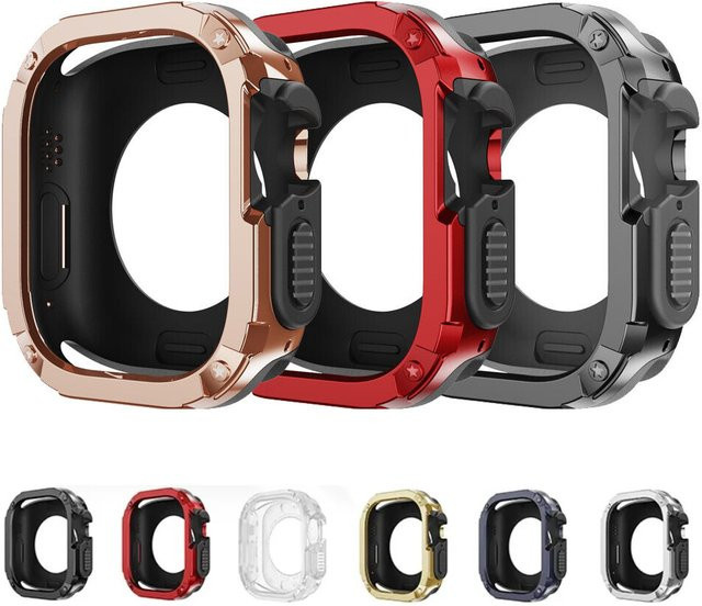 DLIBAND Uhrenzubehör Hollow Armor Case für Apple Watch, TPU + PC, Unisex - Bild 1