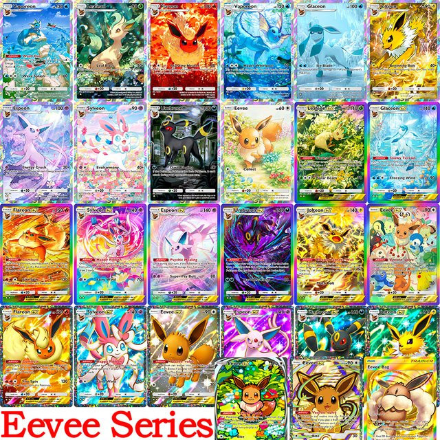 PKM TCG Pocket Eevee Serie Einzelkarten, Holografische Anime-Sammelkarten, 27 Karten - Bild 1