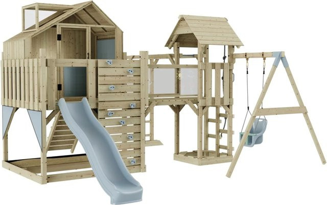 OutdoorToys Spielturm Mille mit Babyschaukel, Eisblau, ab 3 Jahre - Bild 1