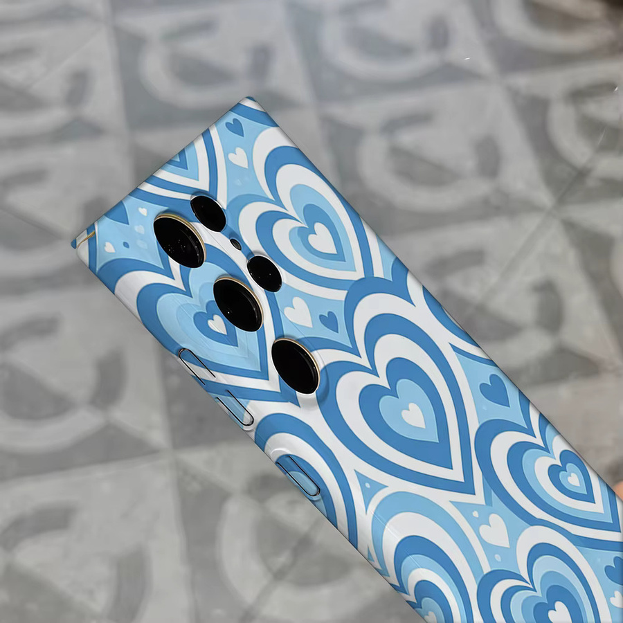 Potdemiel Stoßfeste Doppelschicht Handyhülle mit blauem Herz-Design für Samsung Galaxy S26 S25 S24 S23 Ultra Plus und Android Modelle - Bild 4