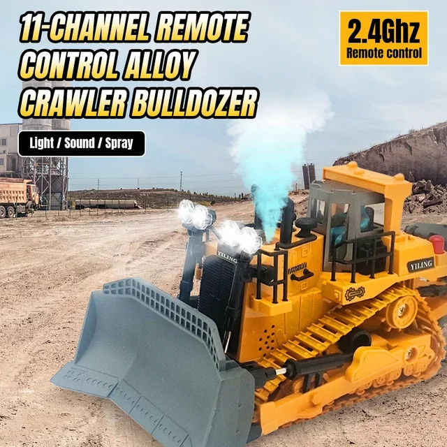 CONUSEA Bulldozer, RC Lkw, Metall, Gelb - Bild 1