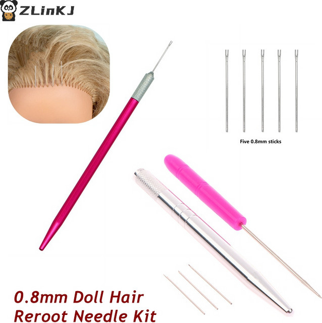MYPANDA Reroot Nadel Kit 0,8mm für Puppenhaare und Reborn Baby Köpfe aus Metall zum Verwurzeln und Perückenmachen - Bild 1