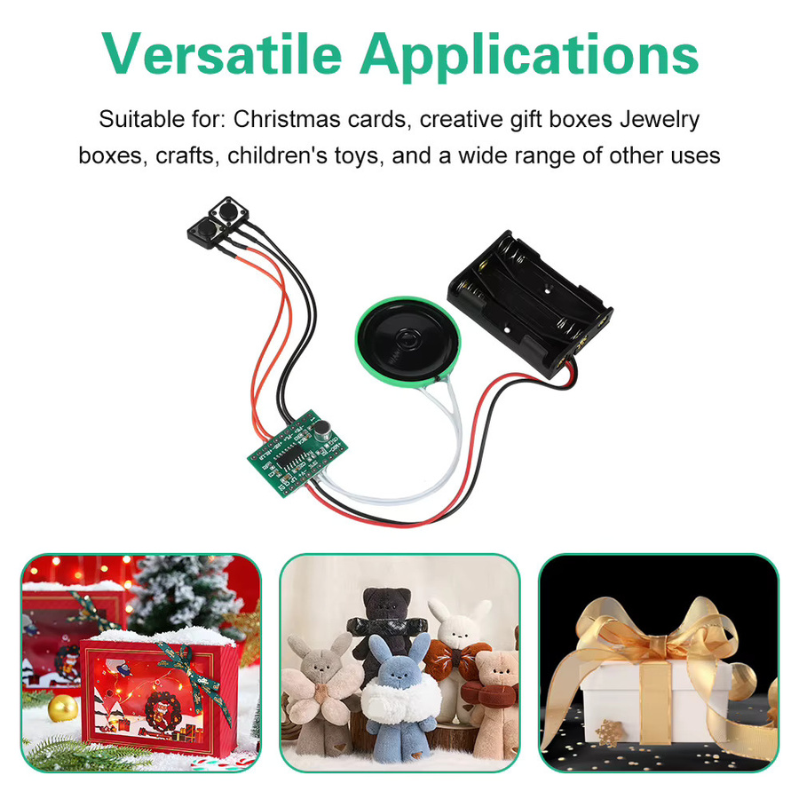 Aideepen Dual-Taste Aufnahme Modul für 60-Sekunden Sprachnachrichten, Sound Aufnahme und Wiedergabe für DIY Elektronik-Projekte - Bild 3