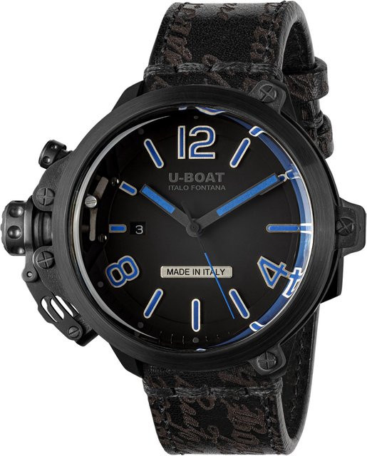 U-Boat Armbanduhr Automatik, Edelstahl, 50 mm, Leder, Schwarz, Herren - Bild 1