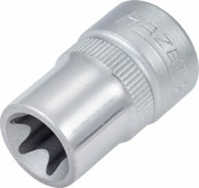 Hazet TX Steckschlüssel-Einsatz 880-E12 E12 Vierkant hohl 10 mm 3/8 Zoll Silber - Bild 1