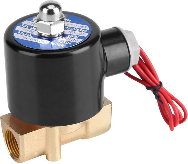 CosyHome Elektromagnetventil DN10 3/8 in Schwarz, stromlos geschlossen, für Wasser, Öl, Luft und Gas, 220V - Bild 1