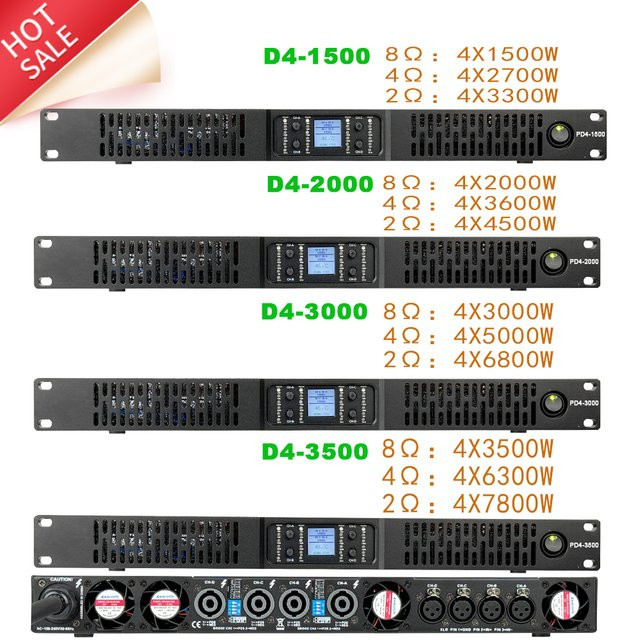 Paulkitson Pd-Serie Klasse-D-Leistungsverstärker 2/4-Kanal mit 4 x 7800 W für Line-Array-Lautsprecher und DJ-Subwoofer - Bild 1