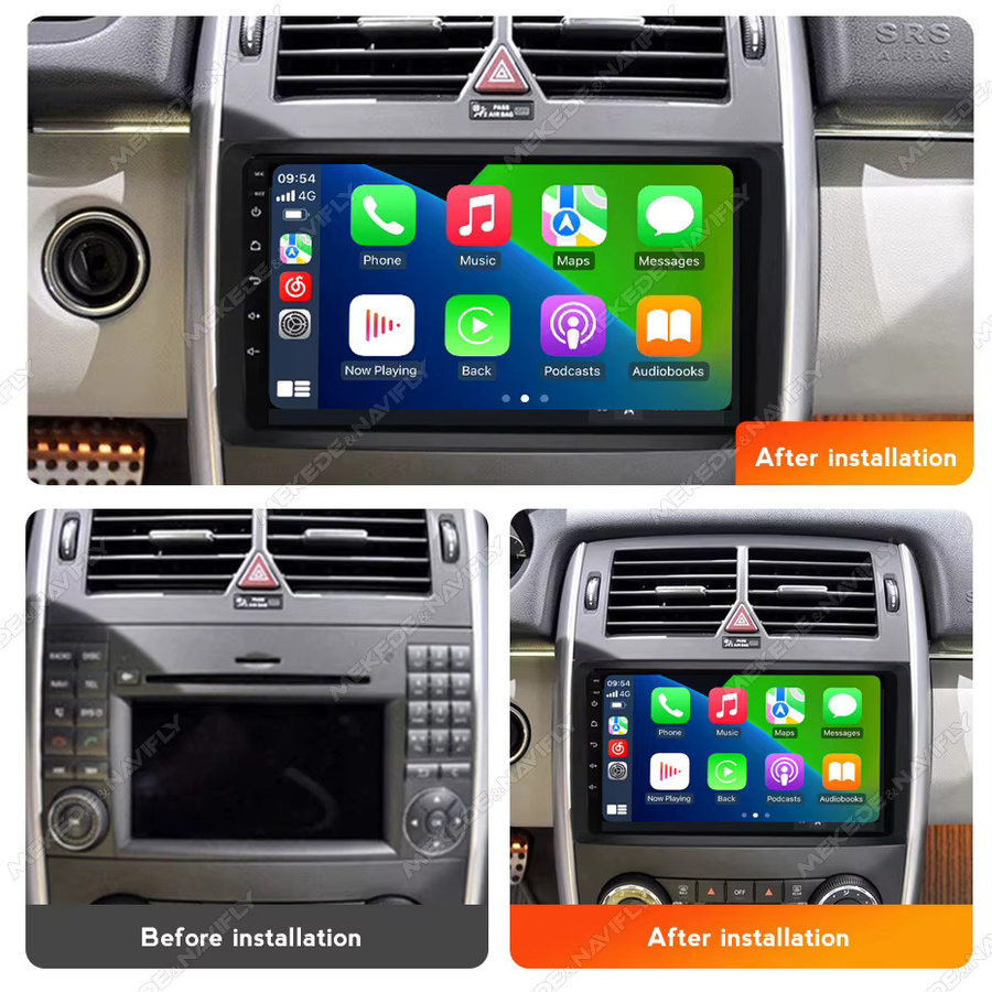 MEKEDE & NAVIFLY 9 Zoll Auto Radio mit Carplay für Mercedes Sprinter, Vito W639, Viano und B-Klasse W169, W245, W209 Multimedia Player in Schwarz - Bild 2