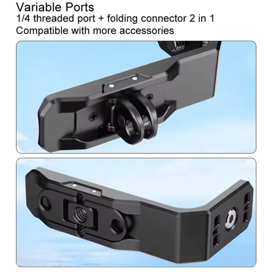 Insta360 Magnetischer Halterungsadapter L-förmig für Insta360X5 und Insta360X4 in Schwarz für horizontale und vertikale Aufnahmen - Bild 5