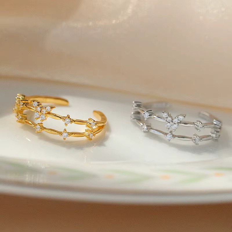 Anenjery Ring, Silber, Zirkonia, Schmetterling, Damen - Bild 2