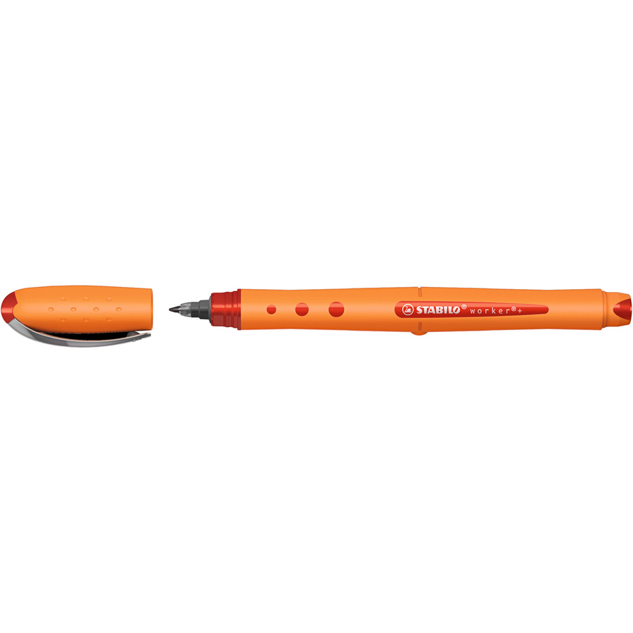 STABILO Tintenroller worker+ medium in Rot - Bild 2
