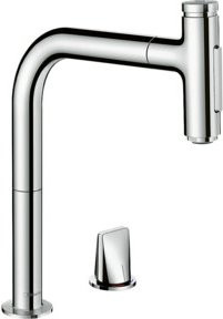 Hansgrohe Metris Sel M71 Einhebelmischer für die Spüle mit Ausziehbrause und 2 Strahlarten in Chrom - Bild 1