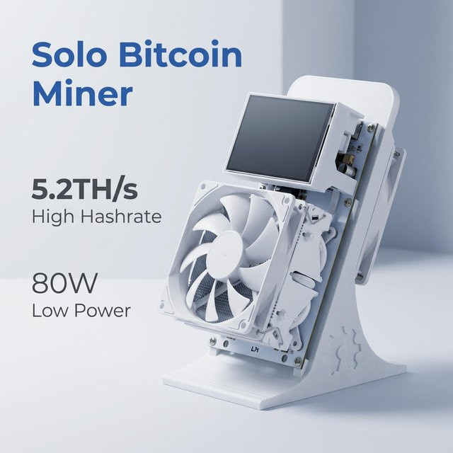 yysluping Dual-Fan Bitcoin Miner mit LCD-Bildschirm, Open-Source-ASIC-Miner in Weiß - Bild 1
