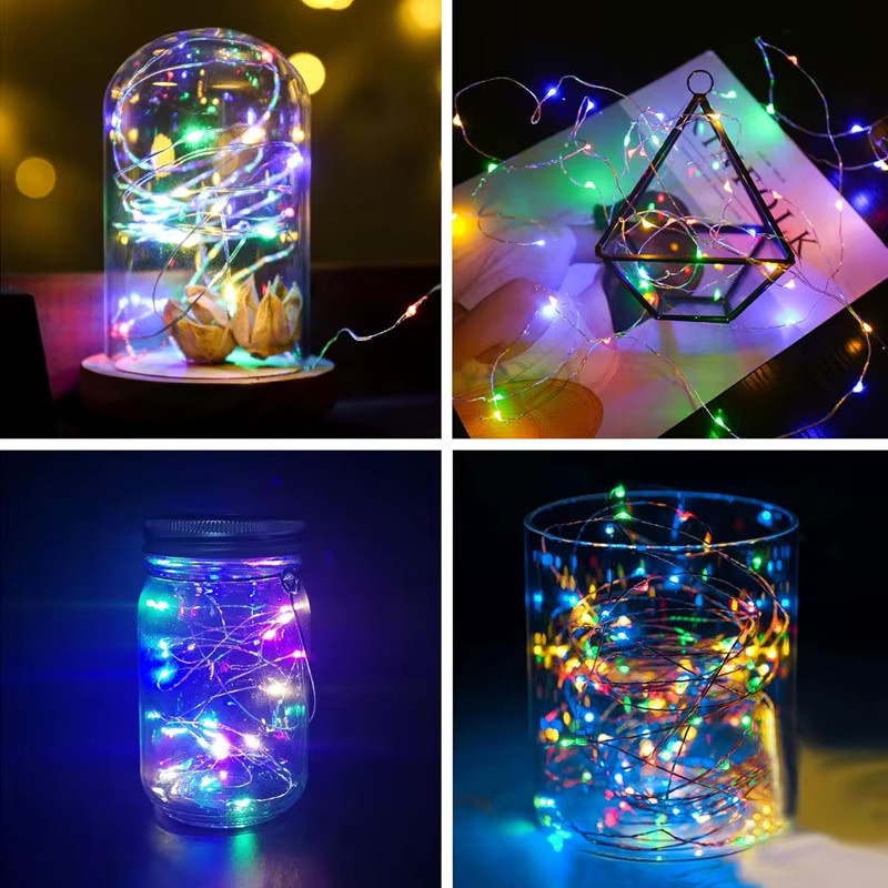 Wasserdichte LED Lichterkette von VENUSWING mit Timer, dimmbarer Funktion und 8 Beleuchtungsmodi, wiederaufladbar, ideal für Weihnachtsbaum oder Halloween-Dekoration - Bild 4