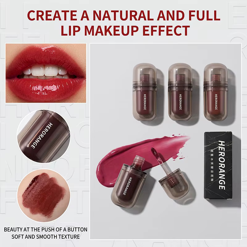 Herorange Lipgloss, Gelber Hautton - Bild 3