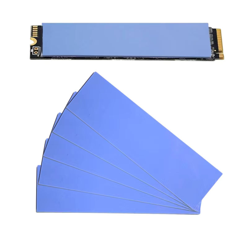 HALNZIYE Silikon-Thermopads für M.2 2280 SSD NVMe-Kühlkörper, CPU, GPU und LED-Kühlung, Blau, 70 x 20 mm - Bild 3