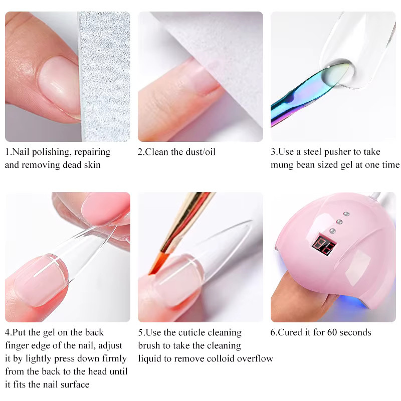Four Lily Nagelgel Set, Clear, Glänzend, 2 x 10 ml - Bild 5