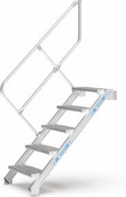 Zarges LM-Treppe 45° aus Aluminium in Silber mit 15 Stufen, Breite: 80 cm, Höhe: 322 cm - Bild 1