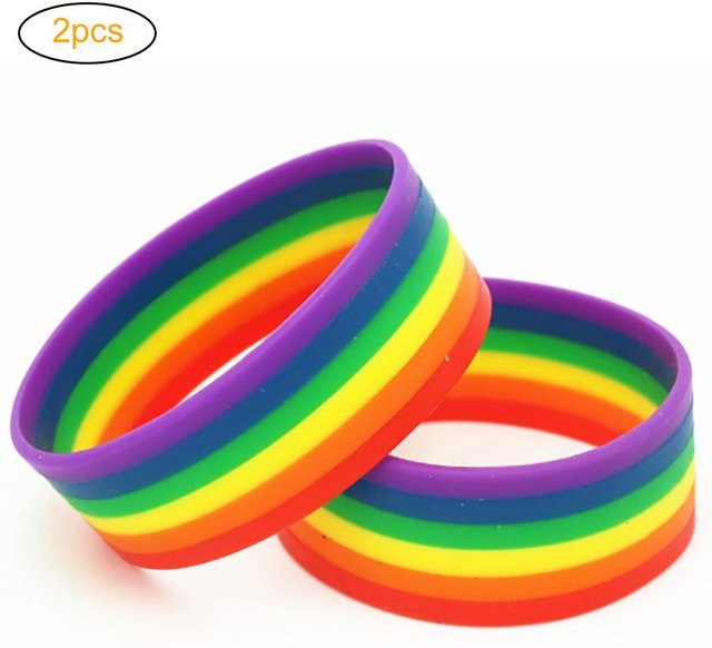 KONNWEI Armband, Silikon, Regenbogen, Bunt, Unisex - Bild 1