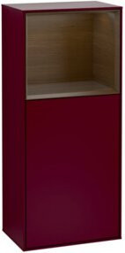V&B Finion Seitenschrank für das Badezimmer mit LED-Beleuchtung und Glasfachboden, linksseitig, Breite: 41,8 cm, Höhe: 93,6 cm - Bild 1