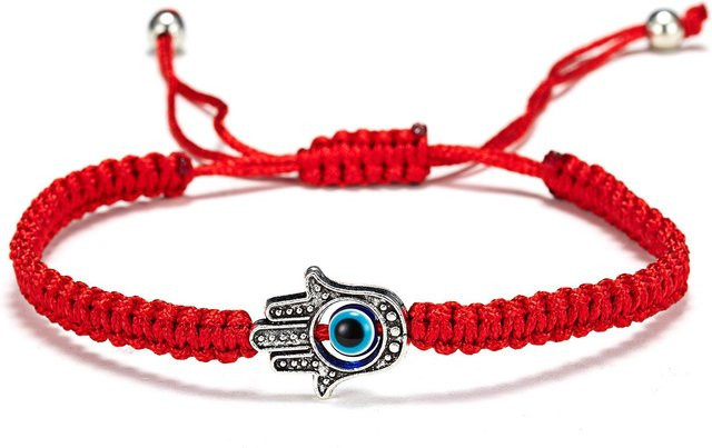 YIRAN Armband, rote Schnur, Messing, Unisex, Rot - Bild 1