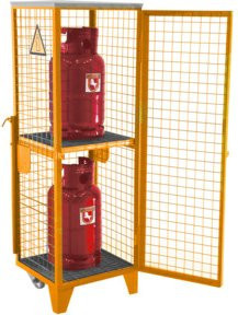 Bauer Südlohn Gasflaschen-Depot GFD-R 2 in Gelborange lackiert - Bild 1