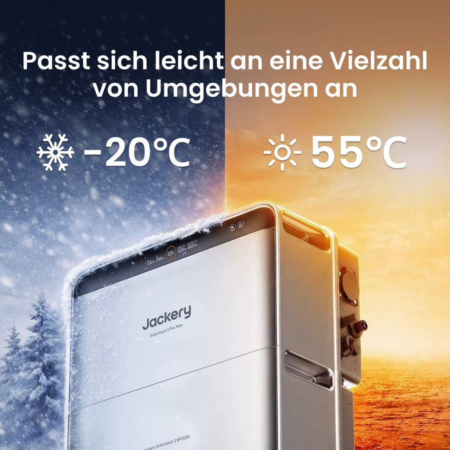 Jackery BP2500 Erweiterungsbatterie für SolarVault 3 Serie, 2,52 kWh Zusatzspeicher, B/T/H: 48,5 x 21,0 x 23,0 cm - Bild 2
