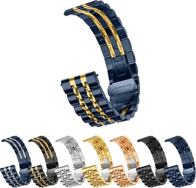 Aotelayer Uhrenarmband Edelstahl, Bicolor, 20 mm, 22 mm, Unisex - Bild 1