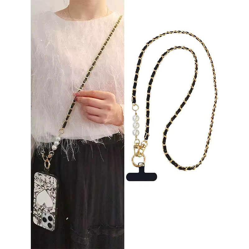 DYM Crossbody Perlen-Handylanyard für Damen in Schwarz - Bild 3