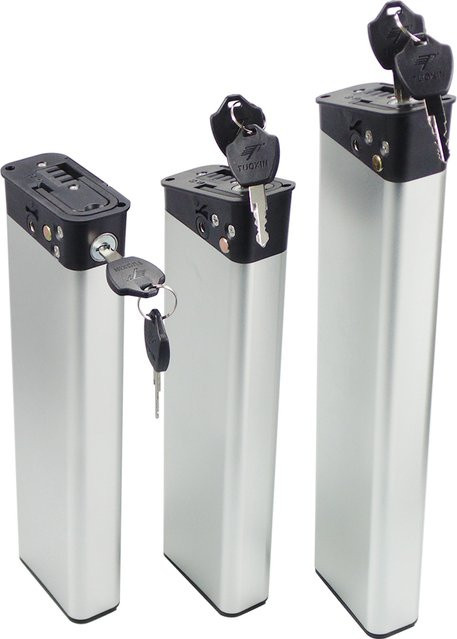 Belicore Klappbares E-Bike-Akkugehäuse ALX014-04 für 36V 48V Elektrofahrrad-Batterie in Silber - Bild 1