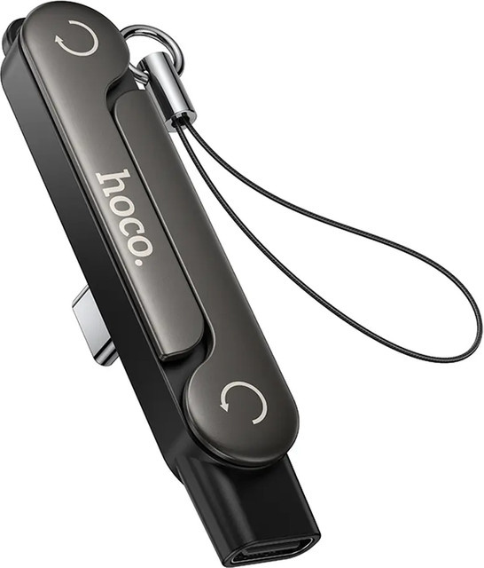 HOCO USB-C Daten- und Ladeadapter UA47A, Schwarz - Bild 1