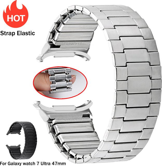 HQstrap Uhrenarmband Edelstahl, Silber, Samsung Galaxy Watch Ultra 47 mm, Galaxy Watch 7 47 mm - Bild 1