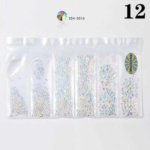 Yaye Zahn-Strasssteine, 12 Stück, Glänzend, Unisex - Bild 1