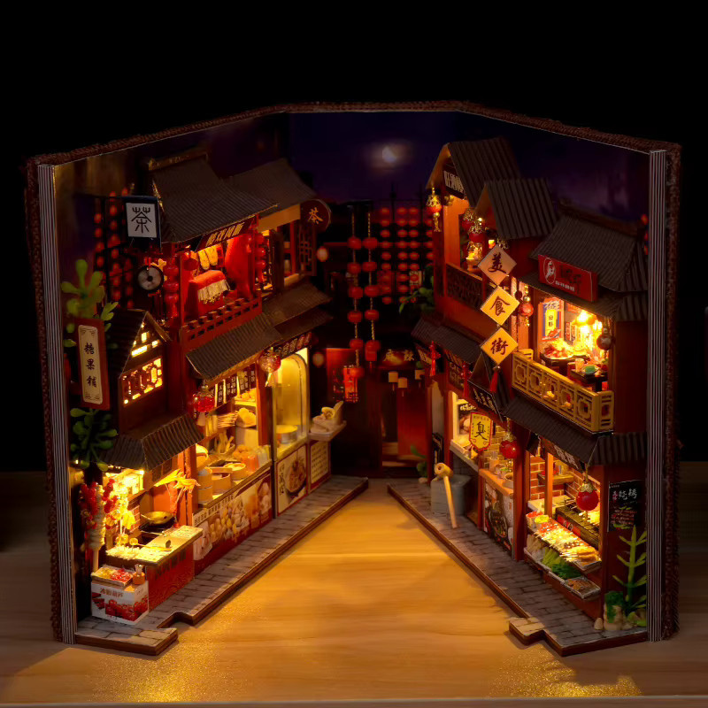 zuuton DIY Miniatur Holz Bücherregal Modell Kit für Puppenhaus in Multicolour - Bild 1