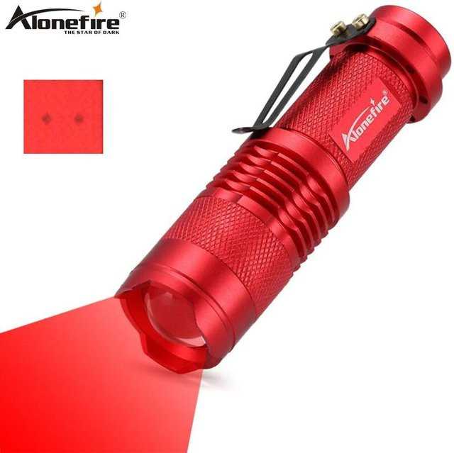Alonefire Rotlicht Zoom Taschenlampe für Astronomie, Jagd und Kamera-Detektion mit AA-Batterie - Bild 1