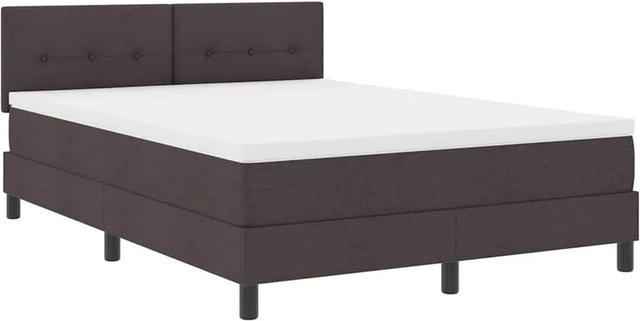 vidaXL Boxspringbett mit Matratze und Schubladen in Braun, B/T/H: 140 x 190 cm - Bild 1