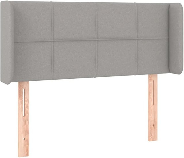 vidaXL LED Kopfteil Modern Hellgrau mit USB-Ladeanschluss und integrierter Beleuchtung, B/T/H: 103 x 16 x 78-88 cm - Bild 1