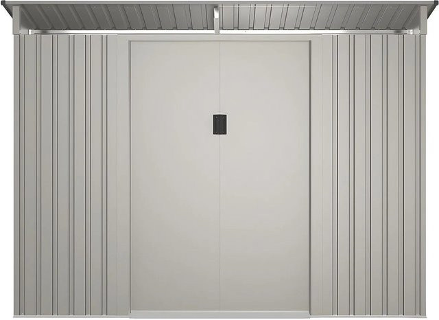Vente-unique Schrebergartenhaus Folco aus Stahl in Grau, B: 261 cm, T: 191 cm, H: 124 cm - Bild 1
