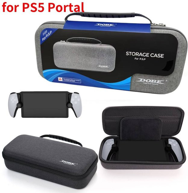 Sony EVA-Hartschalen-Tragetasche für PS5 und PlayStation Portal in Grau, stoßfeste Schutzhülle und Aufbewahrungstasche - Bild 1