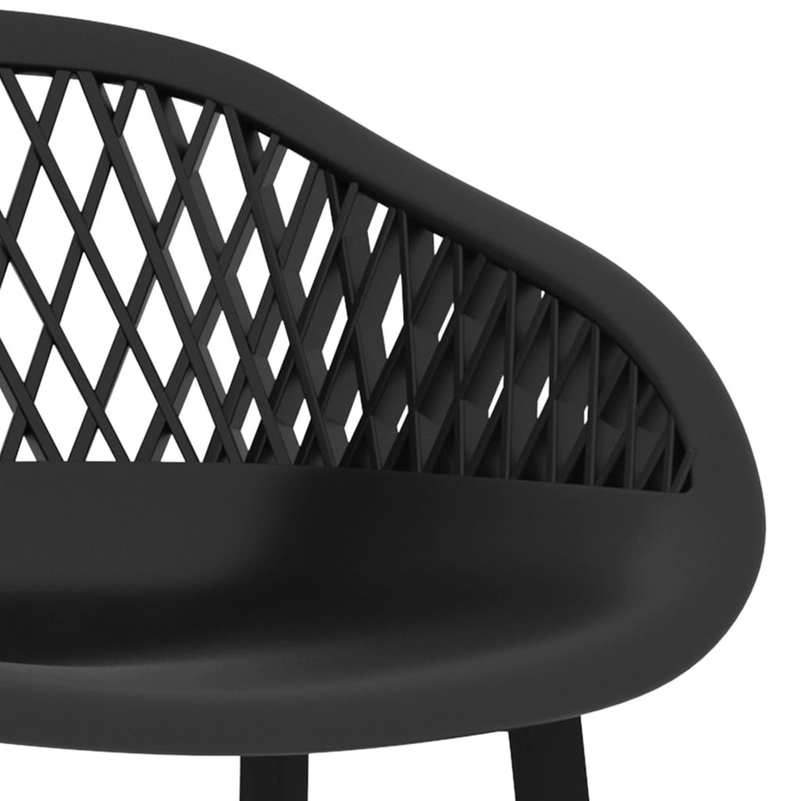 vidaXL Barhocker 4er Set Schwarz aus Metall und PP - Bild 4