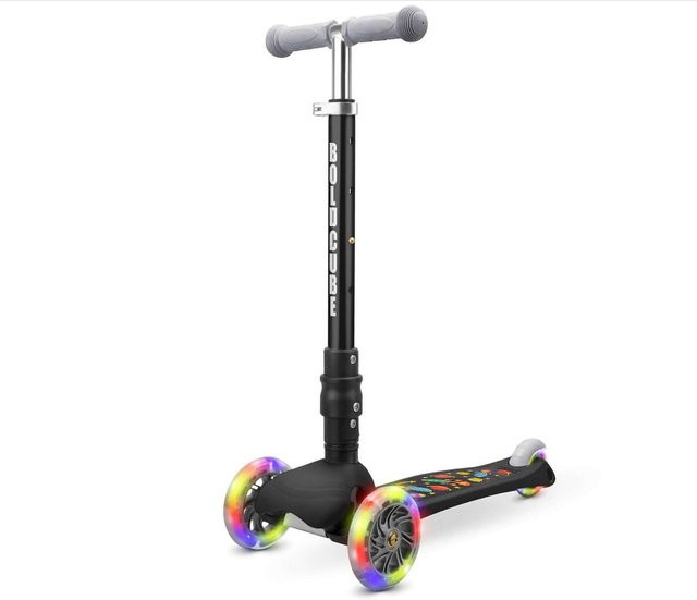 BOLDCUBE Teeny FOLD 3-Rad Tretroller für Kinder, schwarz, faltbar - Bild 1