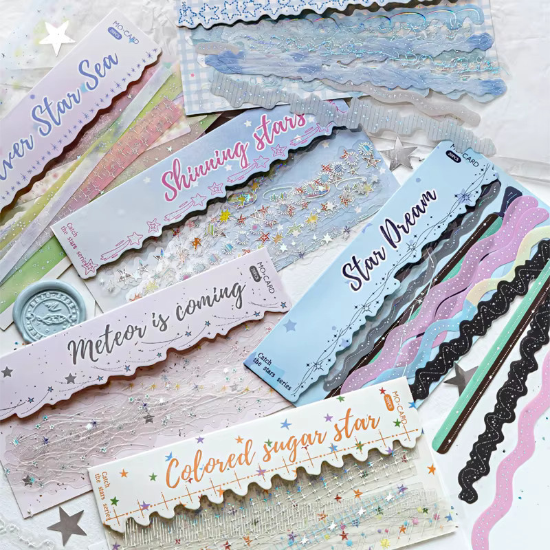 Mr. Paper versilberte Meteor-Aufkleber Outside the Sky, 20 Blatt, Multicolor - Bild 1