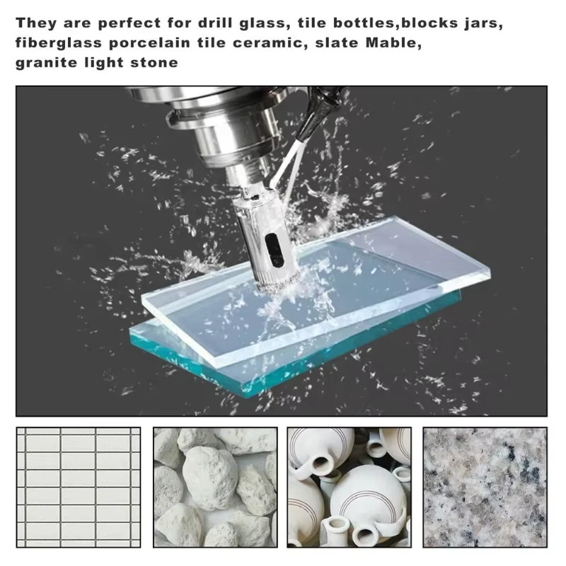 Lsmake 10-teiliges Diamantbohrer-Set für Glas, Fliesen, Keramik und Marmor, Durchmesser: 6–30 mm - Bild 2