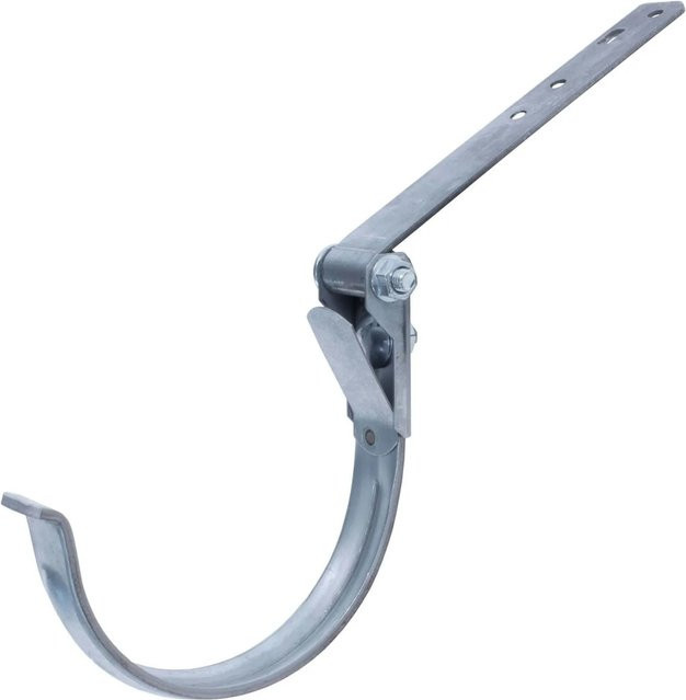 Daprona Rinneisen RG 280 mit Verstellfunktion aus verzinktem Stahl in Silber, halbrund - Bild 1