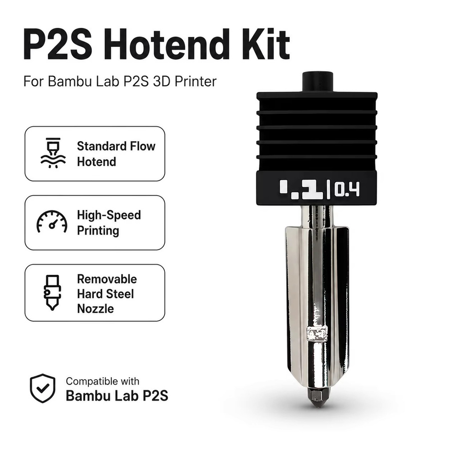 Bambu Lab Hotend-Kit für P2S mit Hochgeschwindigkeitsdüsen aus gehärtetem Stahl in Schwarz, Set mit 0,2 mm, 0,4 mm, 0,6 mm und 0,8 mm für FDM 3D-Drucker - Bild 6