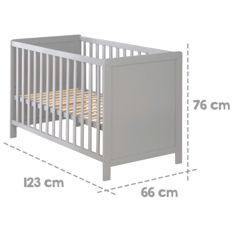 Roba Beistellbett mit Safe Asleep Matratze in Taupe und Grau, B/T/H: 120 x 60 x 76 cm - Bild 2