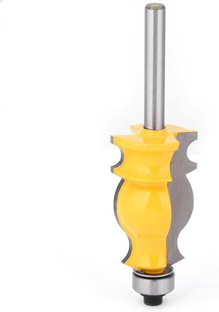 Painter Router Bit für Holzbearbeitung mit 6mm Schaft in Gelb und Stahl - Bild 1