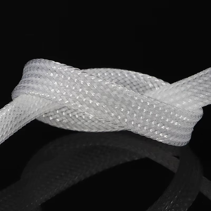 Transparente Kabelschutzhülle aus hochdichtem Geflecht für Elektrokabel, Schlangenhaut-Design, Durchmesser: 2 mm bis 16 mm - Bild 3