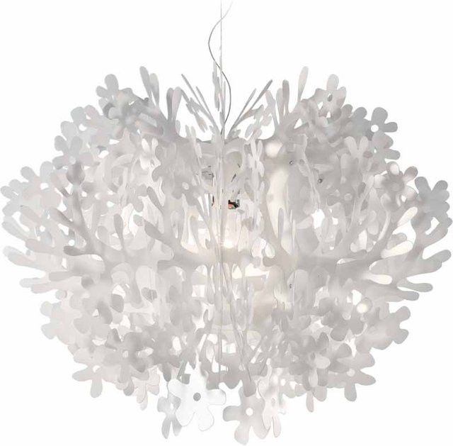 Slamp Fiorella Mini Pendelleuchte in Weiß und Transparent für den Esstisch - Bild 1